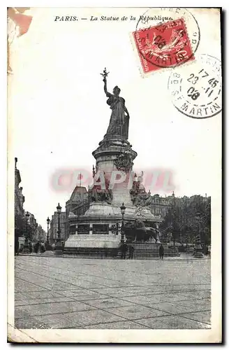 Cartes postales Paris La Statue de la Republique