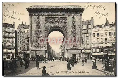 Cartes postales Paris Porte Saint Denis