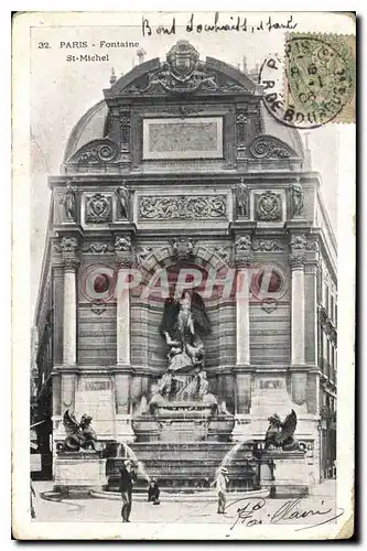 Cartes postales Paris Fontaine St Michel