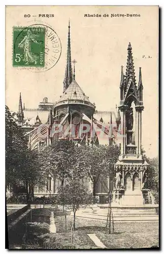 Cartes postales Paris Abside de Notre Dame