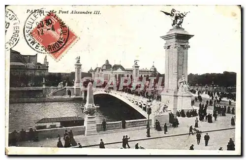 Cartes postales Paris Le Pont Alexandre III