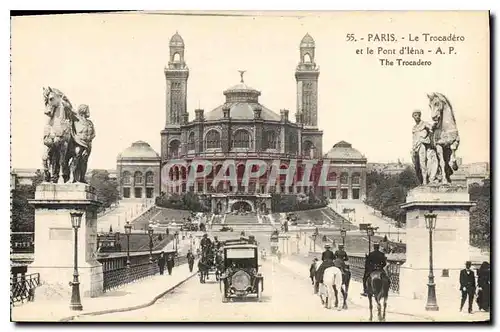 Ansichtskarte AK Paris Le Trocadero et le Pont d'lena