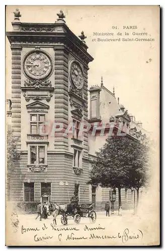 Ansichtskarte AK Paris Ministere de la Guerre et Boulevard Saint Germain