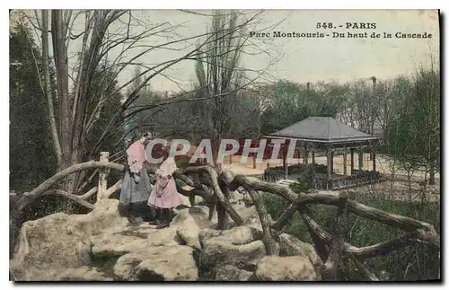 Ansichtskarte AK Paris Parc Montsouris Du haut de la Cascade