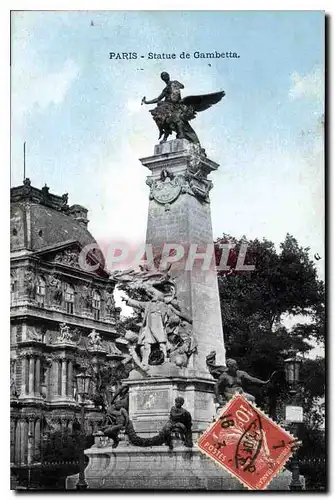 Cartes postales Paris Statue de Gambetta