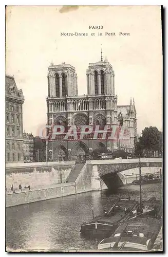 Ansichtskarte AK Paris Notre Dame et le Petit Pont