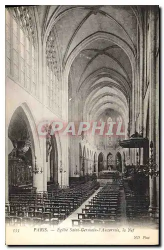 Cartes postales Paris Eglise Saint Germain l'Auxerrois la Nef