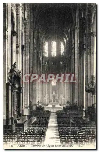 Cartes postales Paris Interieur de l'eglise Saint Eustache