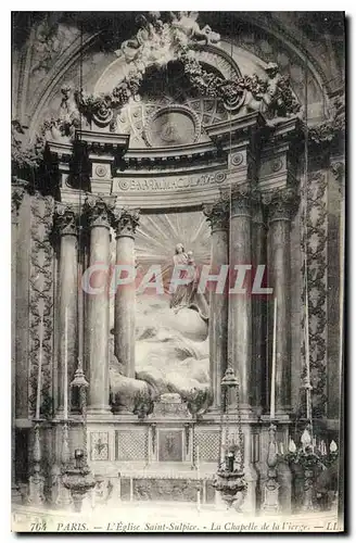 Cartes postales Paris l'Eglise Saint Sulpice la Chapelle de la Vierge