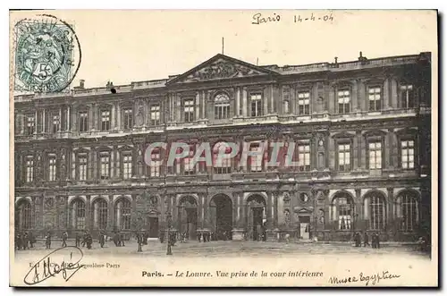 Ansichtskarte AK Paris le Louvre vue prise de la Cour Interieure