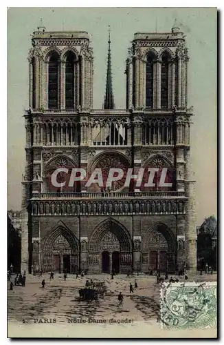 Cartes postales Paris Notre Dame Facade