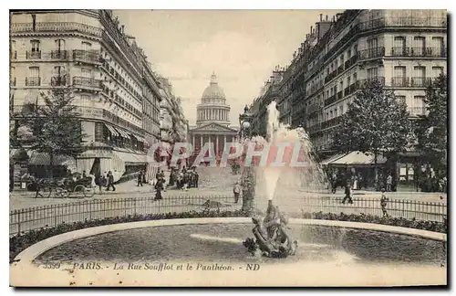 Cartes postales Paris la Rue Soufflot et le Pantheon