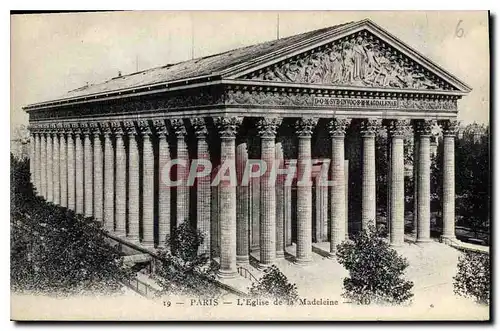 Cartes postales Paris l'Eglise de la Madeleine