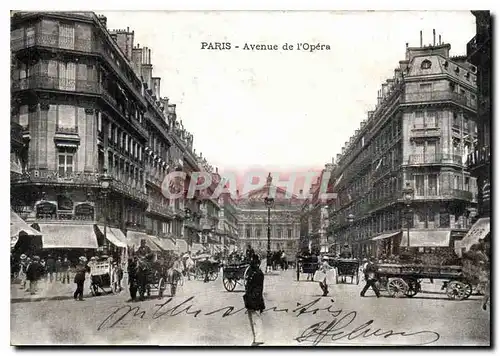 Cartes postales Paris Avenue de l'Opera