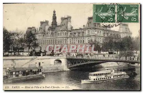 Ansichtskarte AK Paris hotel de Ville et le Pont d'Arcole