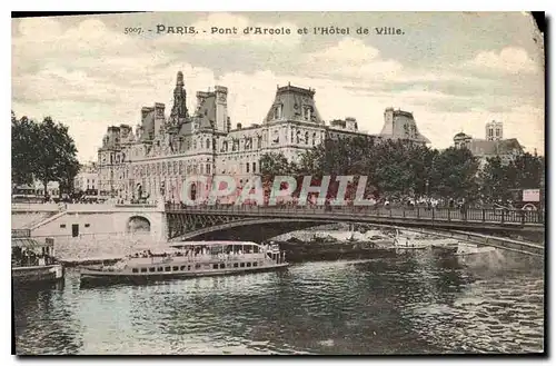 Ansichtskarte AK Paris Pont d'Arcole et l'hotel de Ville