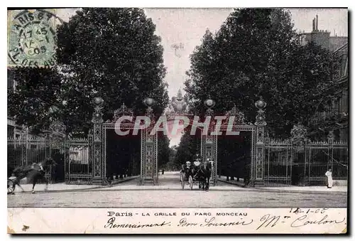 Ansichtskarte AK Paris la Grille du Parc Monceau