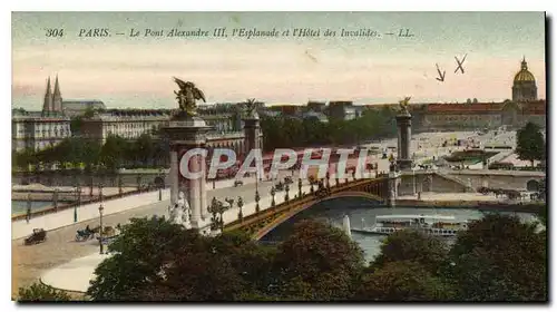 Ansichtskarte AK Paris le Pont Alexandre III l'Esplanade et l'hotel des Invalides