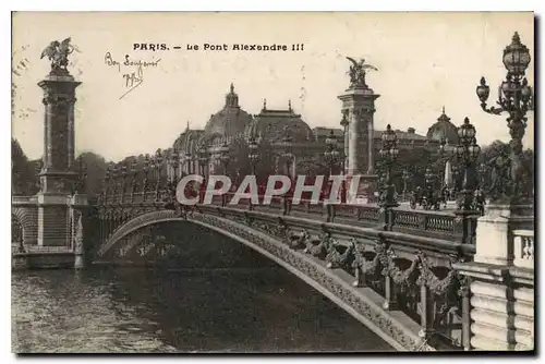 Cartes postales Paris le Pont Alexandre III