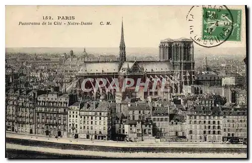 Cartes postales Paris Panorama de la Cite Notre Dame