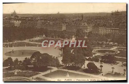 Cartes postales Paris Panorama du Jardin des Tuileries