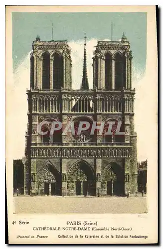 Cartes postales Paris Seine Cathedrale Notre Dame Ensemble Nord Ouest