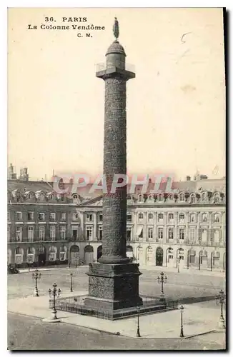 Cartes postales Paris la Colonne Vendome