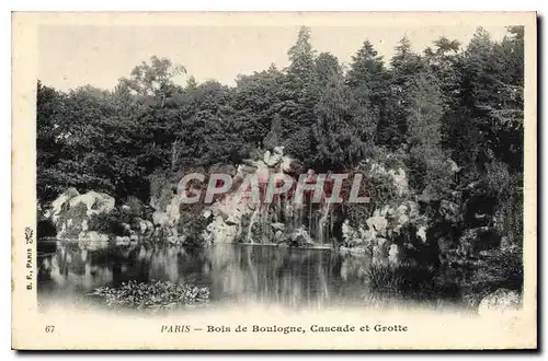 Ansichtskarte AK Paris Bois de Boulogne Cascade et Grotte