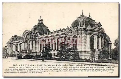 Ansichtskarte AK Paris 8e Petit Palais ou Palais des Beaux Arts de la Ville Paris