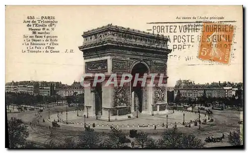 Ansichtskarte AK Paris Arc de Triomphe de l'Etoile 8e arr sur ses faces 4 groupes le Depart de Rude la Resistance