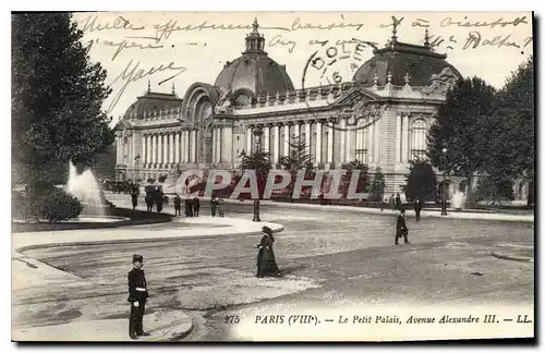 Ansichtskarte AK Paris VIIIe le petit Palais Avenue Alexandre III