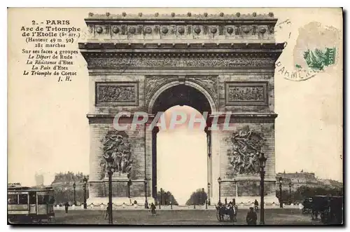 Ansichtskarte AK Paris Arc de Triomphe de l'Etoile 8e arr sur ses faces 4 groupes le Depart de Rude la Resistance