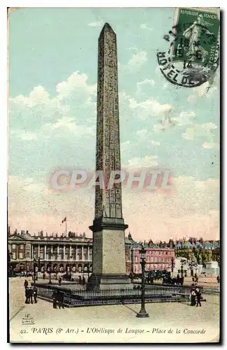 Ansichtskarte AK Paris 8e arr l'Obelisque de Louqsor place de la Concorde