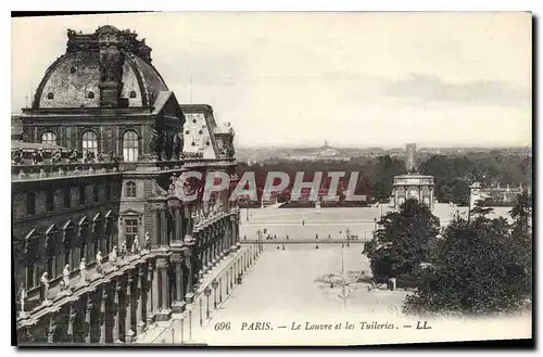 Ansichtskarte AK Paris le Louvre et les Tuileries