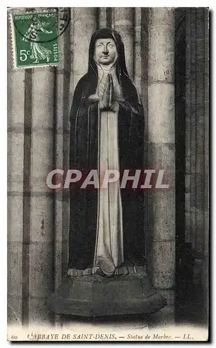 Cartes postales L'Abbaye de Saint Denis statue de Marbre