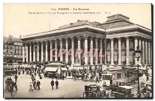 Ansichtskarte AK Paris la Bourse Elevee de 1808 a 1827 par Brongniart et Labarre modifee en 1903