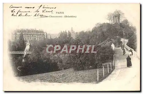 Ansichtskarte AK Paris Buttes Chaumont Belvedere