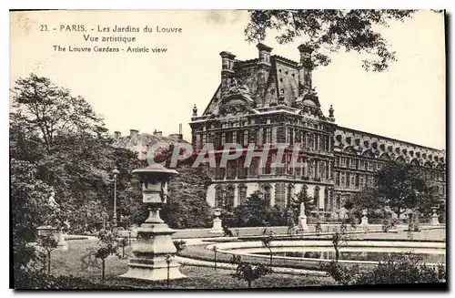 Ansichtskarte AK Paris les jardins du Louvre vue artistique