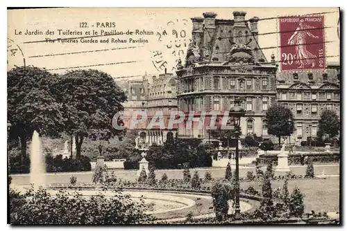 Cartes postales Paris le jardin des Tuileries et le Pavillon de Rohan