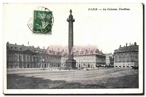 Cartes postales Paris la Colonne Vendome