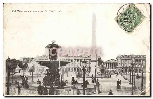 Cartes postales Paris le Place de la Concorde