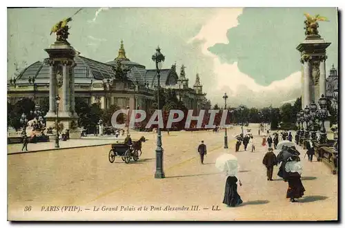 Cartes postales Paris VIII le Grand Palais et le Pont Alexandre III