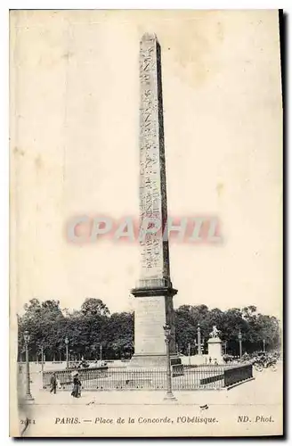 Cartes postales Paris Place de la Concorde l'Obelisque