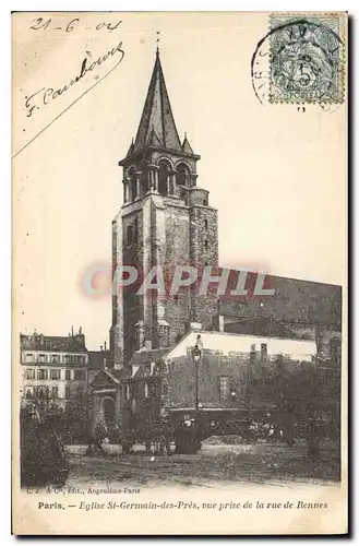 Ansichtskarte AK Paris Eglise St Germain des Pres vue prise de la Rue de Rennes