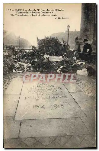 Ansichtskarte AK Paris Arc de Triomphe de l'Etoile Tombe du Soldat Inconnu