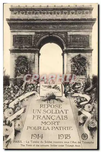 Ansichtskarte AK Paris La Tombe du Soldat Inconnu Sous l'Arc de Triomphe