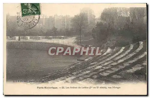 Cartes postales Paris Historique Les Arenes de Lutece rue Monge