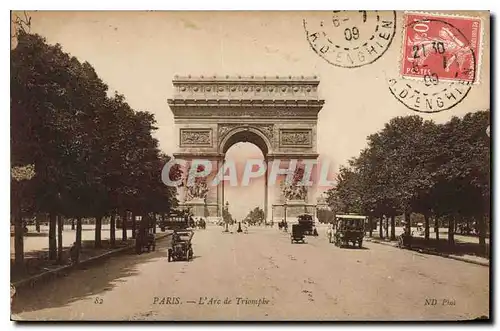 Cartes postales Paris L'Arc de Triomphe