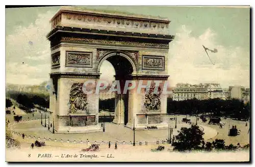 Cartes postales Paris L'Arc de Triomphe