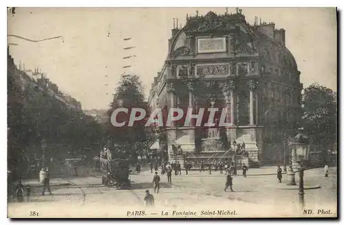 Cartes postales Paris La Fontaine Saint Michel